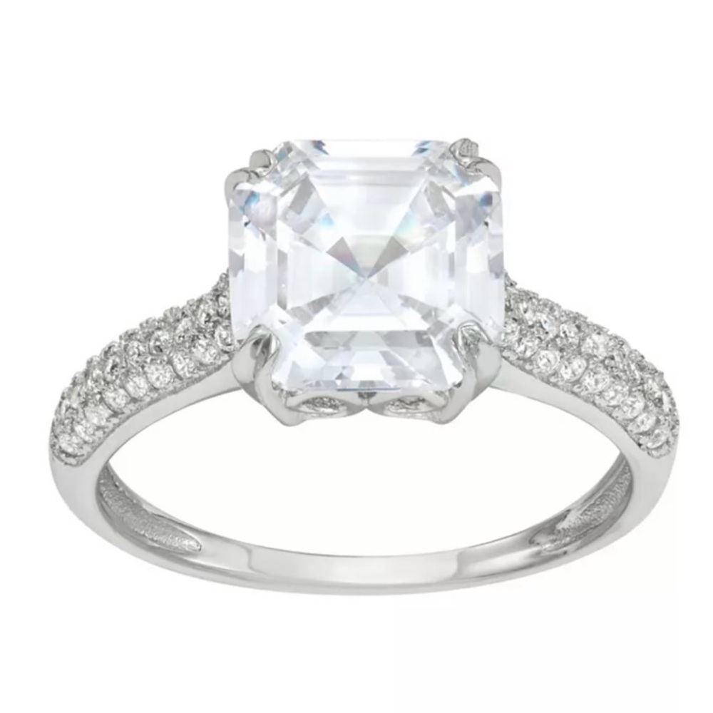 Contessa Di Capri Cubic Zirconia Ring Sterling Silver